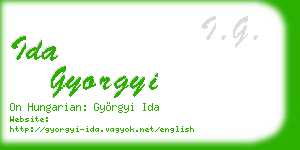 ida gyorgyi business card